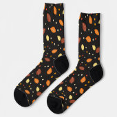 Herbstlaub Herbstmuster Socken (Linkes Detail)
