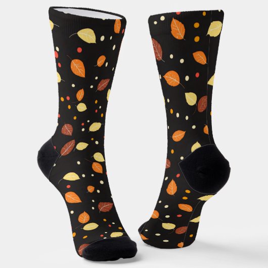 Herbstlaub Herbstmuster Socken (Gewinkelt)