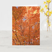 Herbstlaub Herbstsegnung Leere Karte (Gelbe Blume)