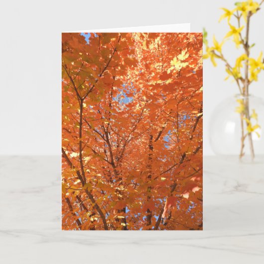 Herbstlaub Herbstsegnung Leere Karte (Gelbe Blume)