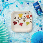 Herbstlaub Herbsturlaub Erntedank Pappteller (Party)