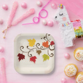 Herbstlaub Herbsturlaub Erntedank Pappteller (Party)