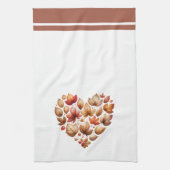 Herbstlaub Herz geformt Geschirrtuch (Vertikal)