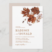 Herbstlaub Hochzeit Einladung (Vorne/Hinten)