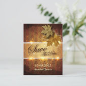 Herbstlaub Hochzeit im Herbst Save the Date Ankündigungspostkarte (Stehend Vorderseite)