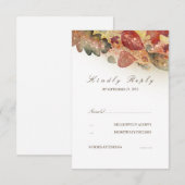 Herbstlaub Hochzeit RSVP Karte (Vorne/Hinten)