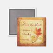 Herbstlaub Hochzeit Save the Date Magnet (Vorderseite/Rückseite)