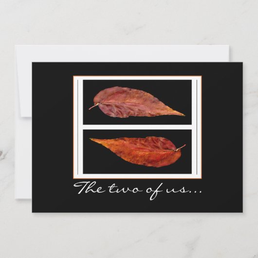 Herbstlaub Hochzeitseinladung Einladung (Vorderseite)