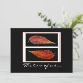 Herbstlaub Hochzeitseinladung Einladung (Stehend Vorderseite)