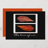 Herbstlaub Hochzeitseinladung Einladung (Vorne/Hinten)