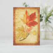 Herbstlaub Hochzeitskarte (RSVP-Karte) RSVP Karte (Stehend Vorderseite)