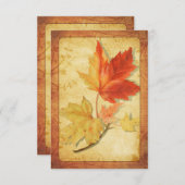 Herbstlaub Hochzeitskarte (RSVP-Karte) RSVP Karte (Vorne/Hinten)