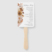 Herbstlaub Hochzeitsprogramm Handfächer (Rückseite)