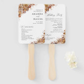 Herbstlaub Hochzeitsprogramm Handfächer (Vorne und Hinten)