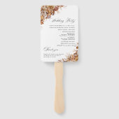 Herbstlaub Hochzeitsprogramm Handfächer (Rückseite)