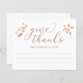 Herbstlaub Ich bin dankbar für dankbaren Erntedank (Vorne/Hinten)