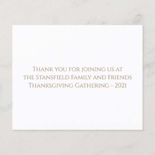 Herbstlaub Ich bin dankbar für dankbaren Erntedank (Rückseite)