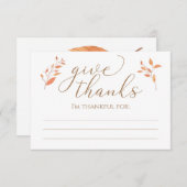 Herbstlaub Ich bin dankbar für dankbaren Erntedank (Vorne/Hinten)