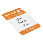 Herbstlaub im Orange Rett-the-Date Magnet (Rechte Seite)