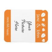 Herbstlaub im Orange Rett-the-Date Magnet (Horizontal)