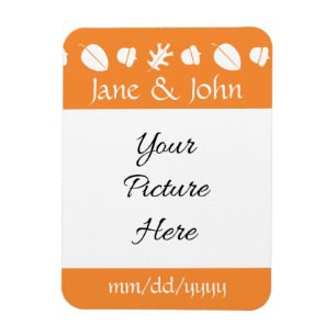 Herbstlaub im Orange Rett-the-Date Magnet