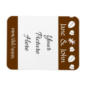 Herbstlaub im Schokolade-Rett-the-Date-Magnet Magnet (Horizontal)