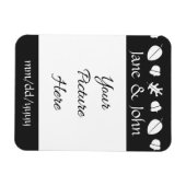 Herbstlaub im Schwarzen Rett-the-Date-Magnet Magnet (Horizontal)