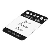 Herbstlaub im Schwarzen Rett-the-Date-Magnet Magnet (Linke Seite)