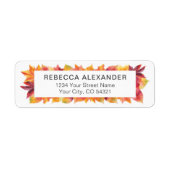 Herbstlaub in Aquarellfarben geben das Adressetike (Vorne)