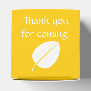 Herbstlaub in Gelb Favor Box Geschenkschachtel