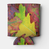 Herbstlaub in Gelb, Rot, Orange und Lila Dosenkühler (Vorderseite)