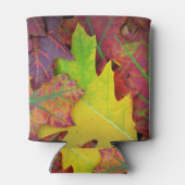 Herbstlaub in Gelb, Rot, Orange und Lila Dosenkühler (Rückseite)