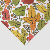 Herbstlaub in Gold, Grün und Rost Brown Seidenpapier (Detail)