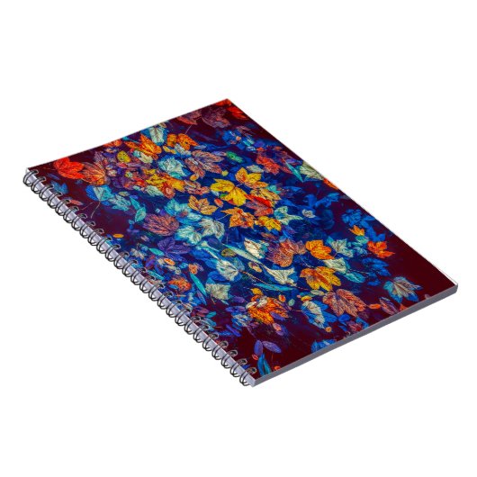 Herbstlaub in Negative Notizblock (Rechte Seite)