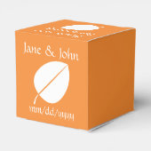 Herbstlaub in Orange Gevor Box Geschenkschachtel (Rückseite)