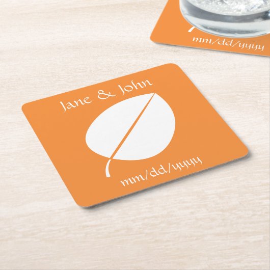 Herbstlaub in Orange Paper Untersetzer (angewinkelt)