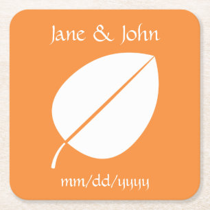 Herbstlaub in Orange Paper Untersetzer