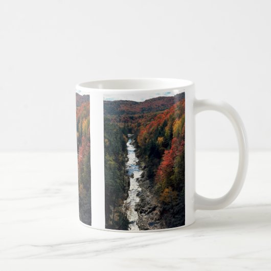 Herbstlaub in Queechee Schlucht, Queechee, Kaffeetasse (Rechts)