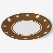 Herbstlaub in Schokoladenpapierplatten Pappteller (Schrägansicht)