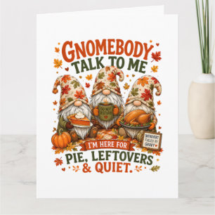 Herbstlaub Introvertierte Gnome Thanksgiving Karte