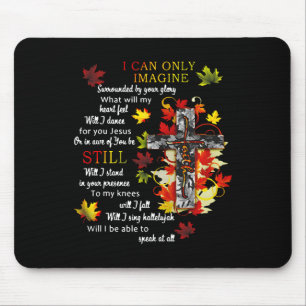 Herbstlaub Jesus Cross I kann sich Christliche Re Mousepad