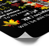 Herbstlaub Jesus Cross I kann sich Christliche Re Poster (Ecke)