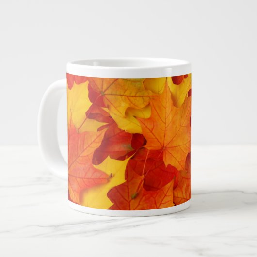 Herbstlaub Jumbo-Tasse (Vorderseite Links)