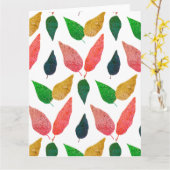 Herbstlaub Karte (Gelbe Blume)