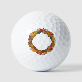 Herbstlaub-Kranzkreis Golfball