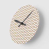 Herbstlaub-Kranzkreis Runde Wanduhr (Winkel)