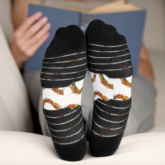 Herbstlaub-Kranzkreis Socken (Unterseite)