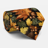 Herbstlaub Krawatte – Wasserfarben Herbstmode (Gerollt)