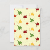 Herbstlaub: Kundenspezifische Einladung von Ernted (Rückseite)