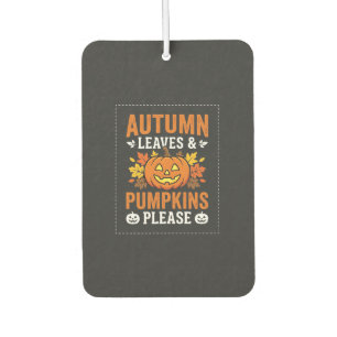Herbstlaub-Kürbis-Halloween-Design Autolufterfrischer